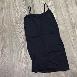 Yelete VTG Compression Slip Dress Scoop Neck Pullover Bodycon Stretch Black S